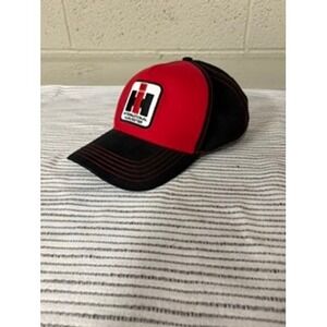 International Harvester IH Farm Trucker Hat Red Black Baseball Cap Logo w/ Light